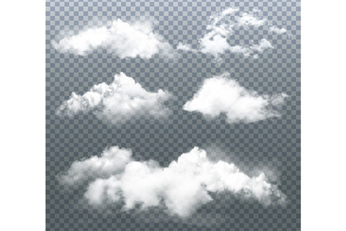 دانلود رایگان ابر های واقعی قابل جداسازی از زمینه فایل EPS